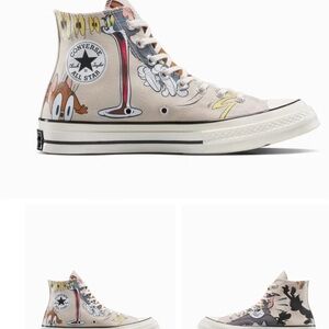 SIZE 13 MENS - Converse x Tom & Jerry Chuck 70 High Shoes - Grey A15111C